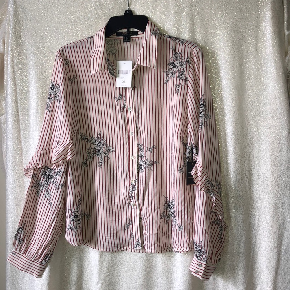 Floral button up blouse